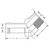 World Wide Fittings Hose Barb to Male Pipe 45° Elbow Hose Connector 4503X16X16